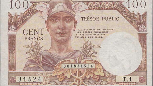 100 francs Trésor Public type 1955