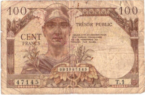 100 francs Trésor Public type 1955