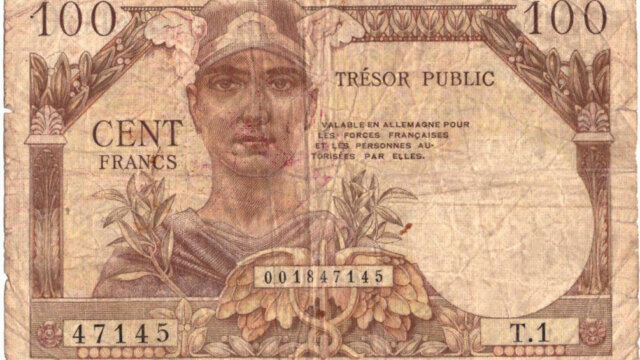 100 francs Trésor Public type 1955