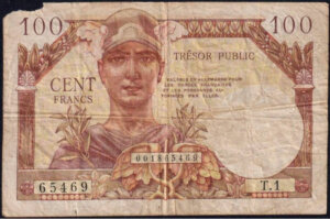 100 francs Trésor Public type 1955