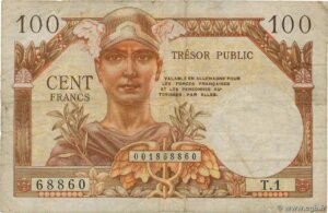 100 francs Trésor Public type 1955