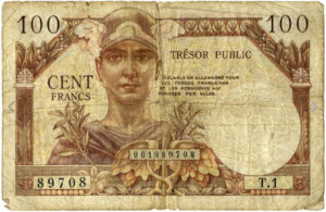 100 francs Trésor Public type 1955