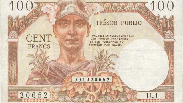 100 francs Trésor Public type 1955