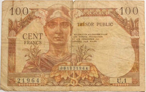 100 francs Trésor Public type 1955