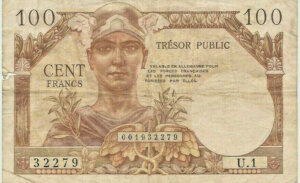 100 francs Trésor Public type 1955