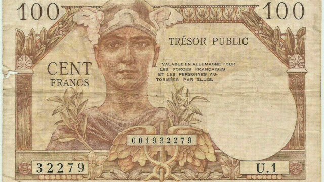 100 francs Trésor Public type 1955