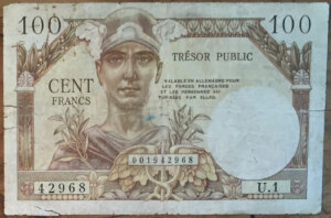 100 francs Trésor Public type 1955