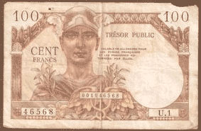 100 francs Trésor Public type 1955