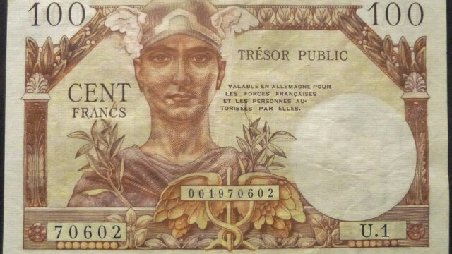 100 francs Trésor Public type 1955