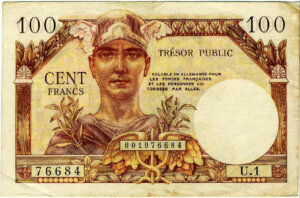 100 francs Trésor Public type 1955