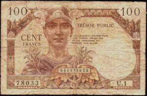 100 francs Trésor Public type 1955