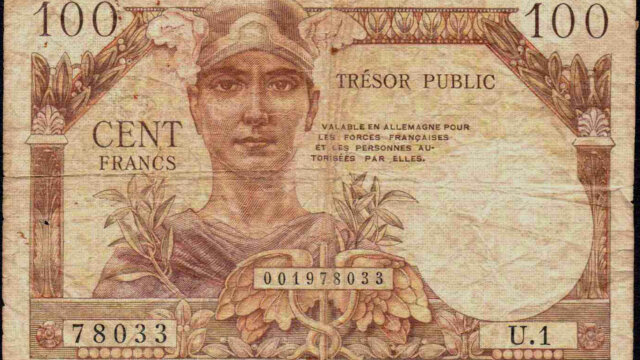 100 francs Trésor Public type 1955