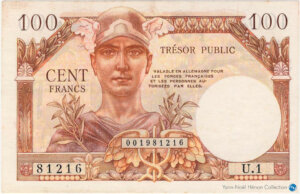 100 francs Trésor Public type 1955