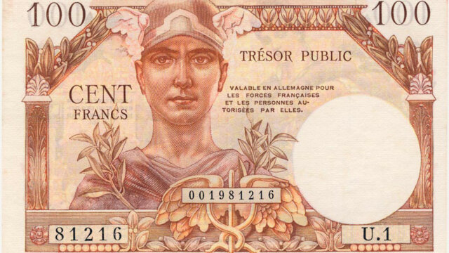 100 francs Trésor Public type 1955