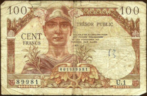 100 francs Trésor Public type 1955