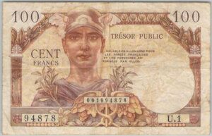 100 francs Trésor Public type 1955