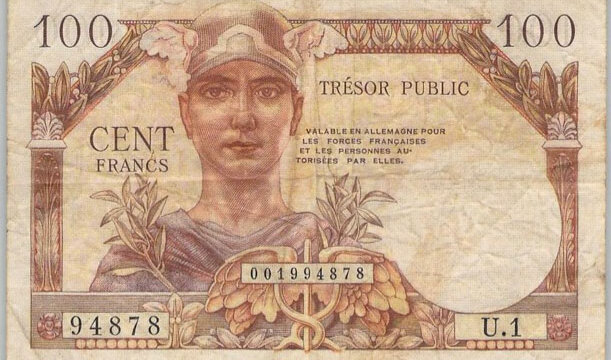 100 francs Trésor Public type 1955