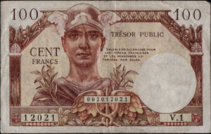 100 francs Trésor Public type 1955