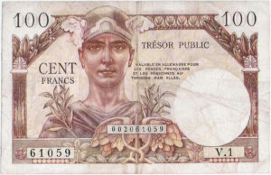 100 francs Trésor Public type 1955