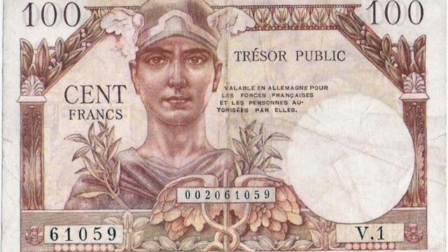 100 francs Trésor Public type 1955