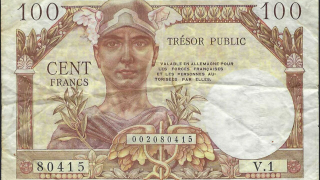 100 francs Trésor Public type 1955