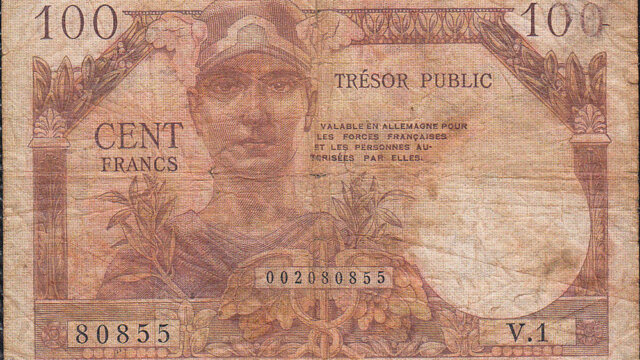 100 francs Trésor Public type 1955