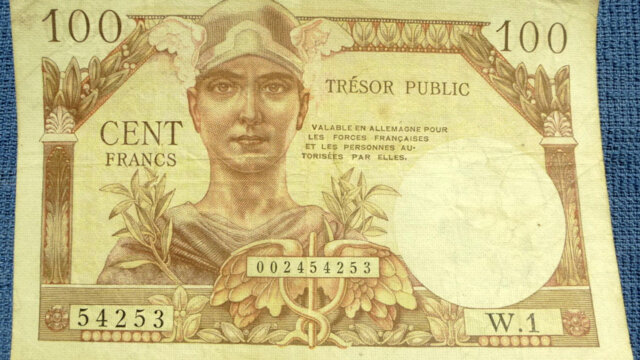 100 francs Trésor Public type 1955