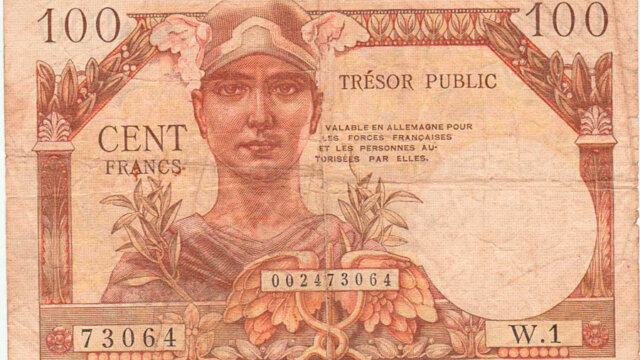 100 francs Trésor Public type 1955