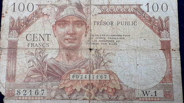 100 francs Trésor Public type 1955