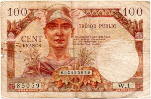 100 francs Trésor Public type 1955