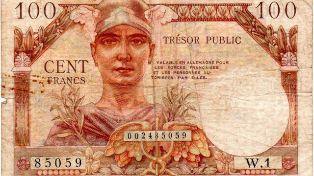 100 francs Trésor Public type 1955