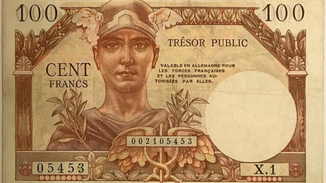 100 francs Trésor Public type 1955