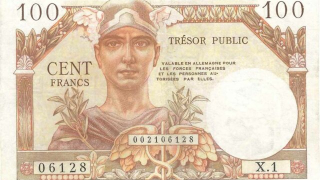 100 francs Trésor Public type 1955