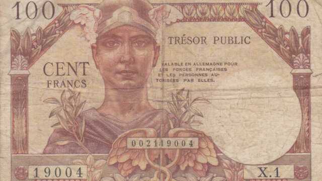 100 francs Trésor Public type 1955