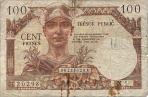 100 francs Trésor Public type 1955