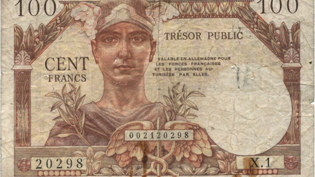 100 francs Trésor Public type 1955