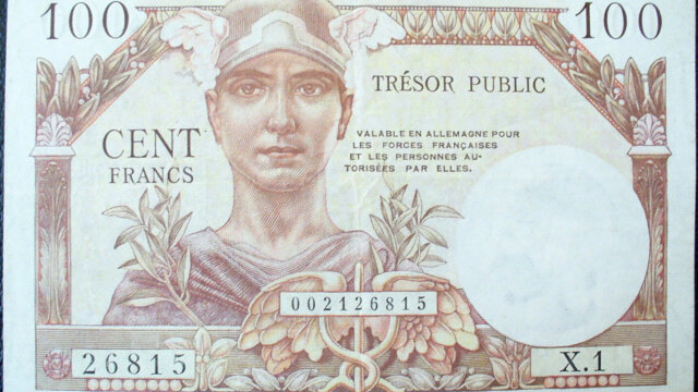 100 francs Trésor Public type 1955