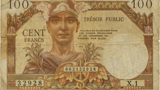 100 francs Trésor Public type 1955