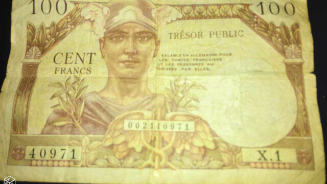 100 francs Trésor Public type 1955