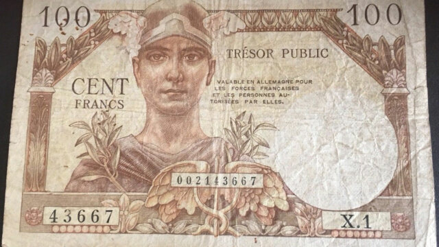 100 francs Trésor Public type 1955