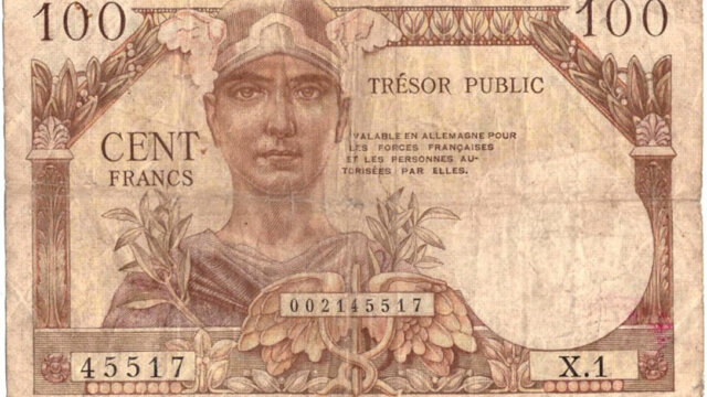 100 francs Trésor Public type 1955