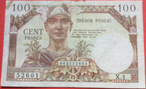 100 francs Trésor Public type 1955