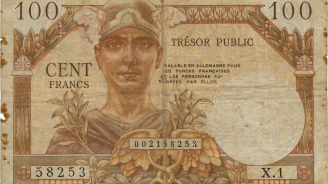 100 francs Trésor Public type 1955