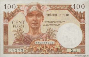 100 francs Trésor Public type 1955