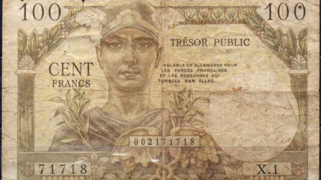 100 francs Trésor Public type 1955