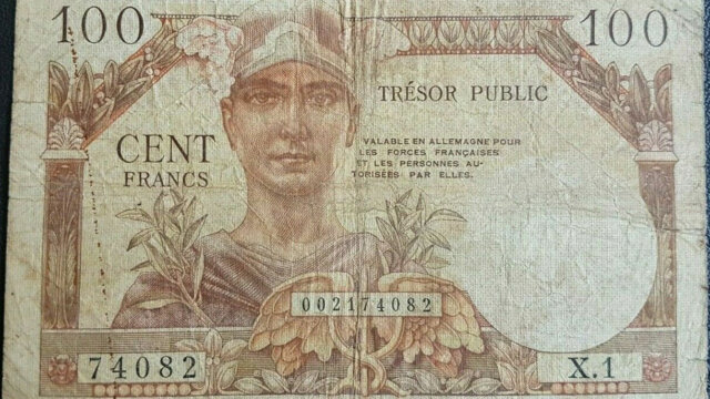 100 francs Trésor Public type 1955