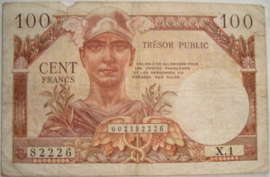 100 francs Trésor Public type 1955