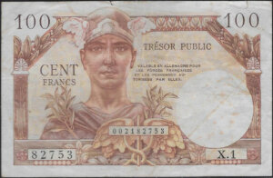 100 francs Trésor Public type 1955