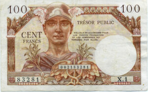 100 francs Trésor Public type 1955