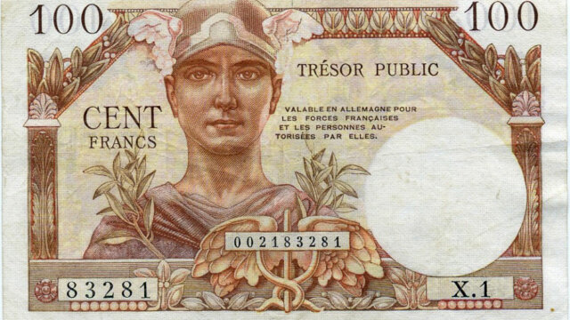 100 francs Trésor Public type 1955